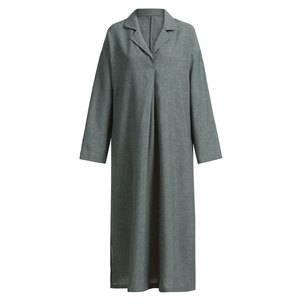 Bohemian Loose Waist Women Dress Grey